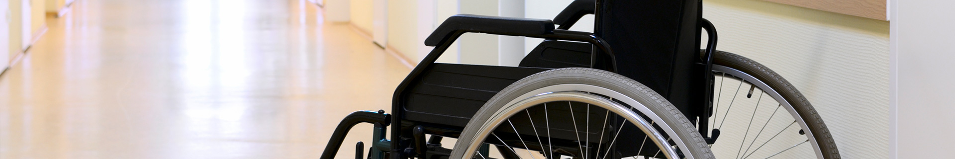 wheel chair in a nursing home